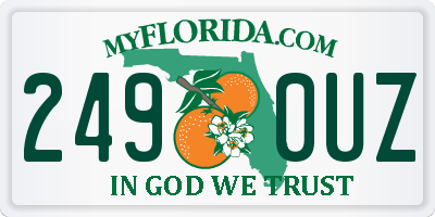 FL license plate 2490UZ