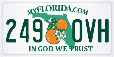 FL license plate 2490VH