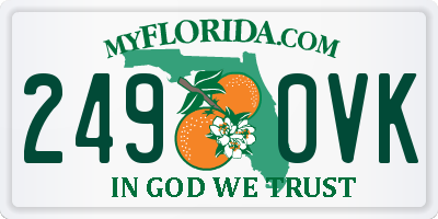 FL license plate 2490VK