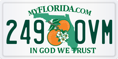 FL license plate 2490VM