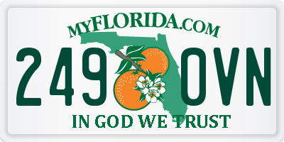 FL license plate 2490VN