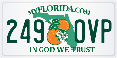 FL license plate 2490VP