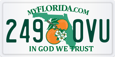 FL license plate 2490VU