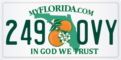 FL license plate 2490VY
