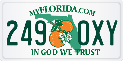 FL license plate 2490XY