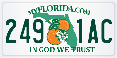 FL license plate 2491AC
