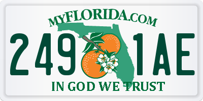 FL license plate 2491AE