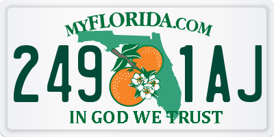 FL license plate 2491AJ