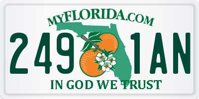 FL license plate 2491AN