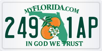 FL license plate 2491AP