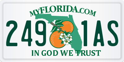 FL license plate 2491AS