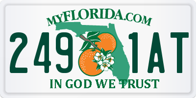 FL license plate 2491AT