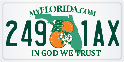 FL license plate 2491AX