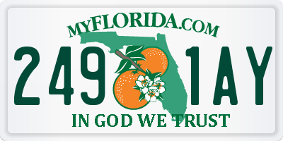 FL license plate 2491AY