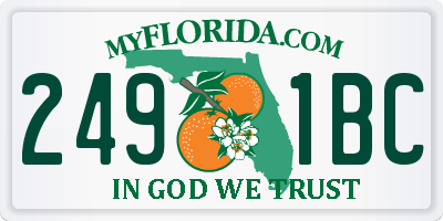 FL license plate 2491BC