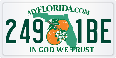 FL license plate 2491BE