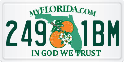 FL license plate 2491BM