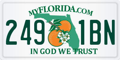 FL license plate 2491BN