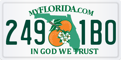 FL license plate 2491BO