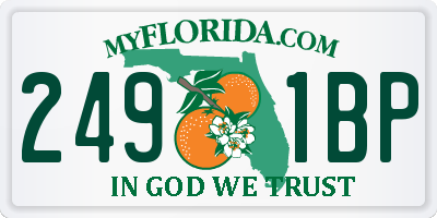 FL license plate 2491BP
