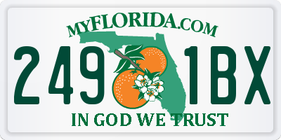FL license plate 2491BX