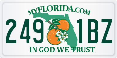 FL license plate 2491BZ