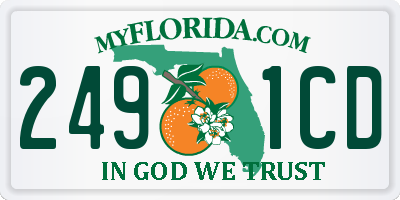 FL license plate 2491CD