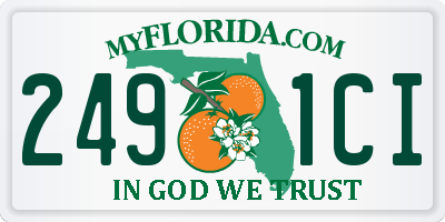 FL license plate 2491CI