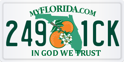 FL license plate 2491CK