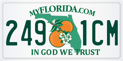 FL license plate 2491CM