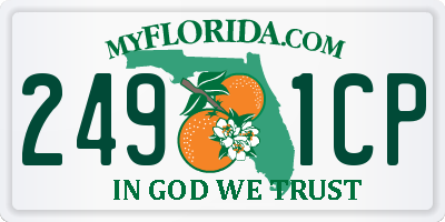 FL license plate 2491CP