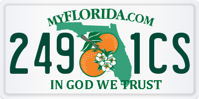 FL license plate 2491CS