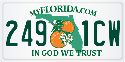 FL license plate 2491CW