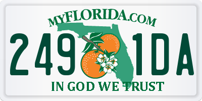 FL license plate 2491DA