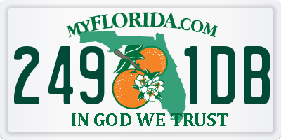 FL license plate 2491DB