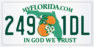 FL license plate 2491DL