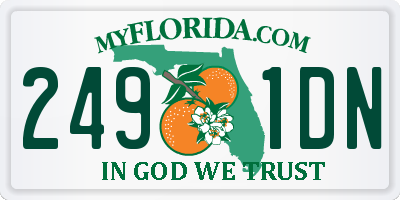 FL license plate 2491DN