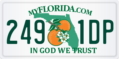 FL license plate 2491DP