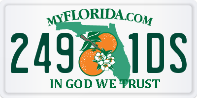 FL license plate 2491DS