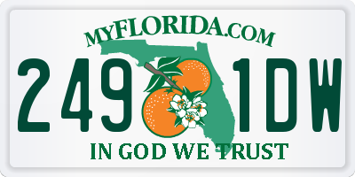 FL license plate 2491DW
