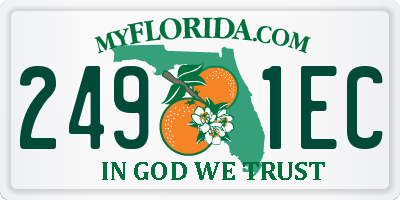 FL license plate 2491EC
