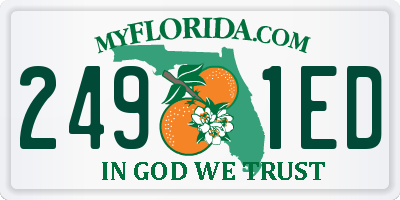 FL license plate 2491ED