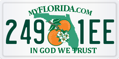 FL license plate 2491EE
