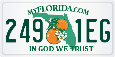 FL license plate 2491EG