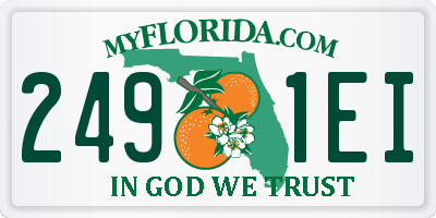 FL license plate 2491EI