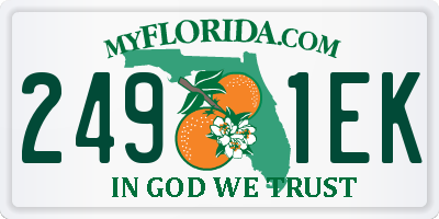 FL license plate 2491EK