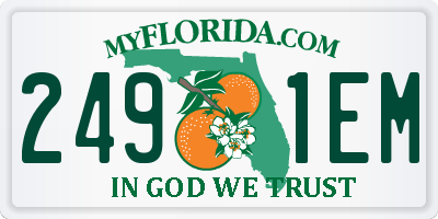 FL license plate 2491EM