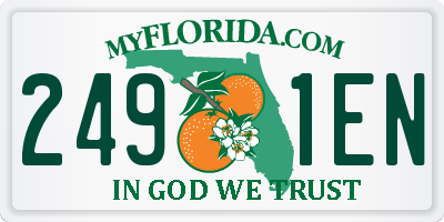 FL license plate 2491EN