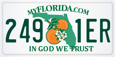 FL license plate 2491ER