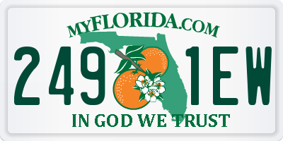 FL license plate 2491EW